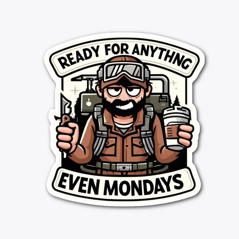 Ready for Anything, Even Mondays Sticker